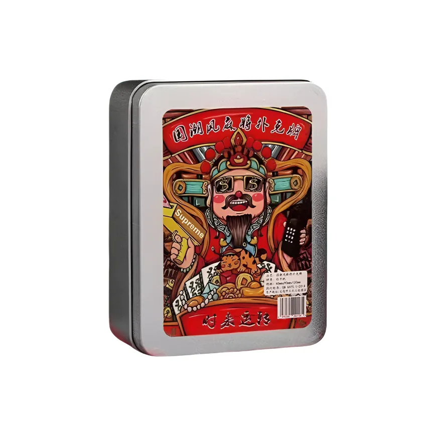 WANGE Китайская мода Железная коробка Домашний Путешествие Набор Водонепроницаемый Утолщенный Игральные карты Маджонг Бумага Карточки