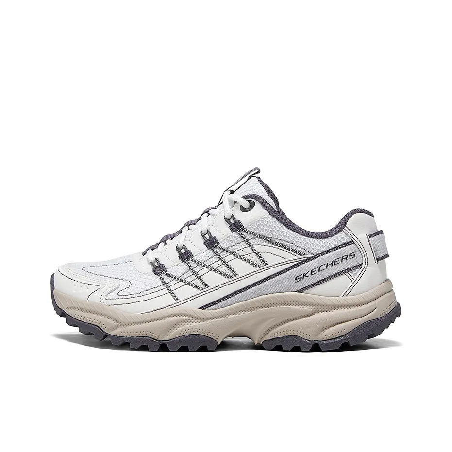 Skechers VIGOR AT Устойчивый к истиранию Увеличение Высоты Сцепление Низкий Топ Походная обувь Женская Белый Серый