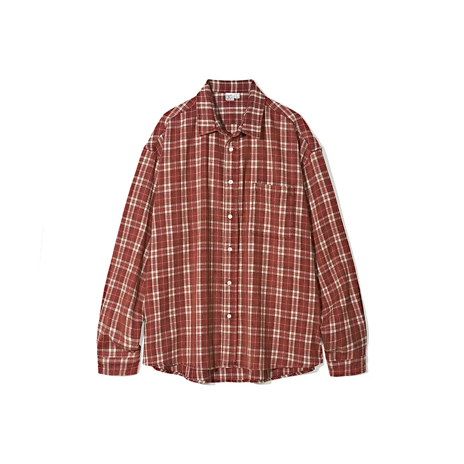 PARTIMENTO Vintage Versatile Длинный рукав Мужская рубашка