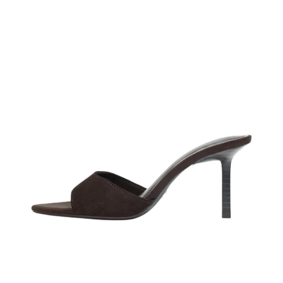 ZARA Слипоны Женские Шоколад