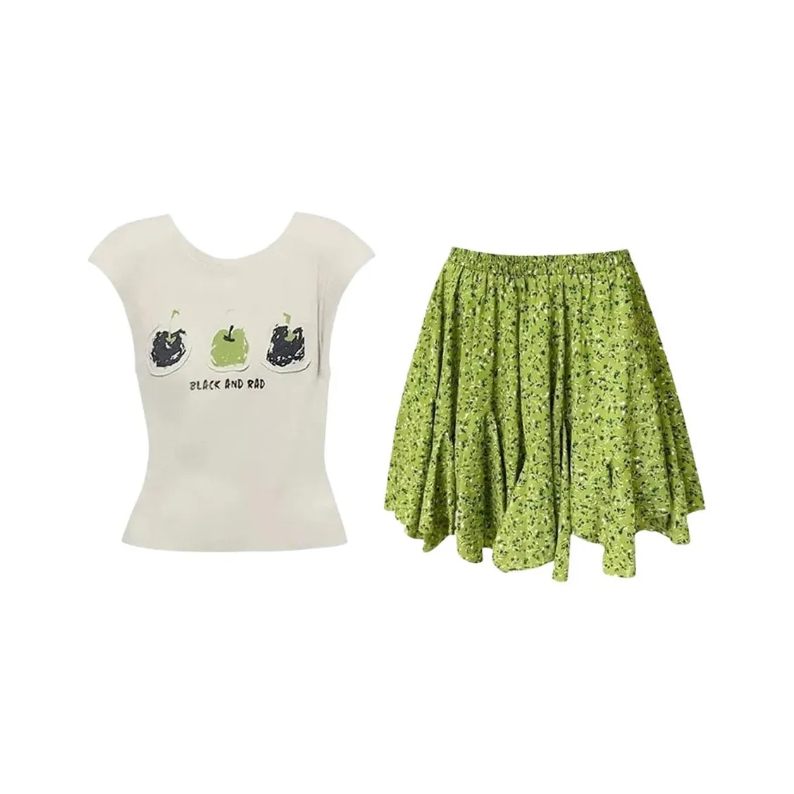 SDN by41 Чайно-зеленый Одежда Наборы Женские Комплекты с юбкой