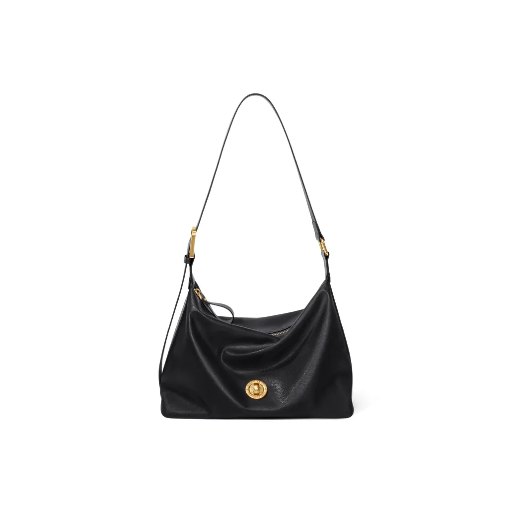 CinvaiKrose Синтетическая кожа Подмышечный сумка-хобо среднего размера Женская Кофе Черный Экрю