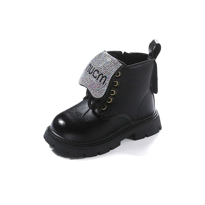 TONYBEAR Водонепроницаемый MID Топ Детские кожаные сапоги для детей 3-7 лет