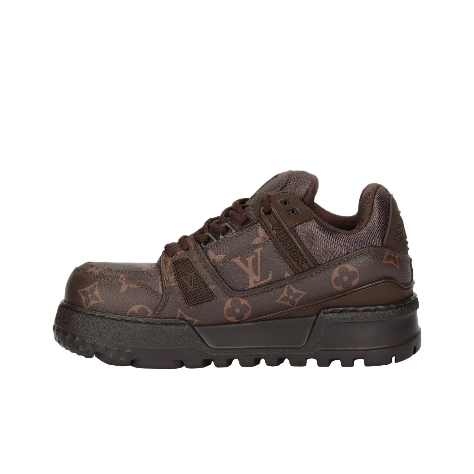LOUIS VUITTON Trainer Maxi Low Top Skateboard Shoes Unisex Brown