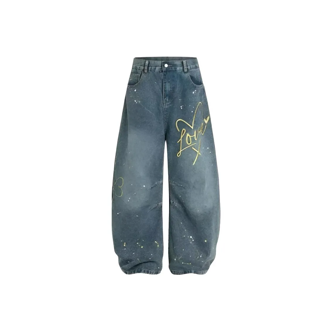 DANCANG HIGH RISE Свободный крой Универсальный Scimitar Джинсы Женские