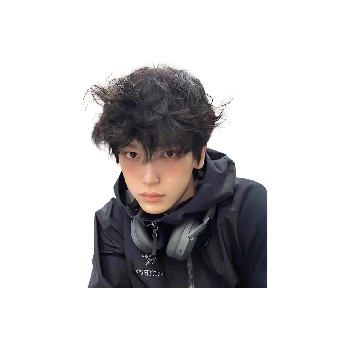 YOSEE Перука Мужская Wriggle Шерстяной Завиток Короткие Волосы Естественный Объем Высокая Температура Пряжа