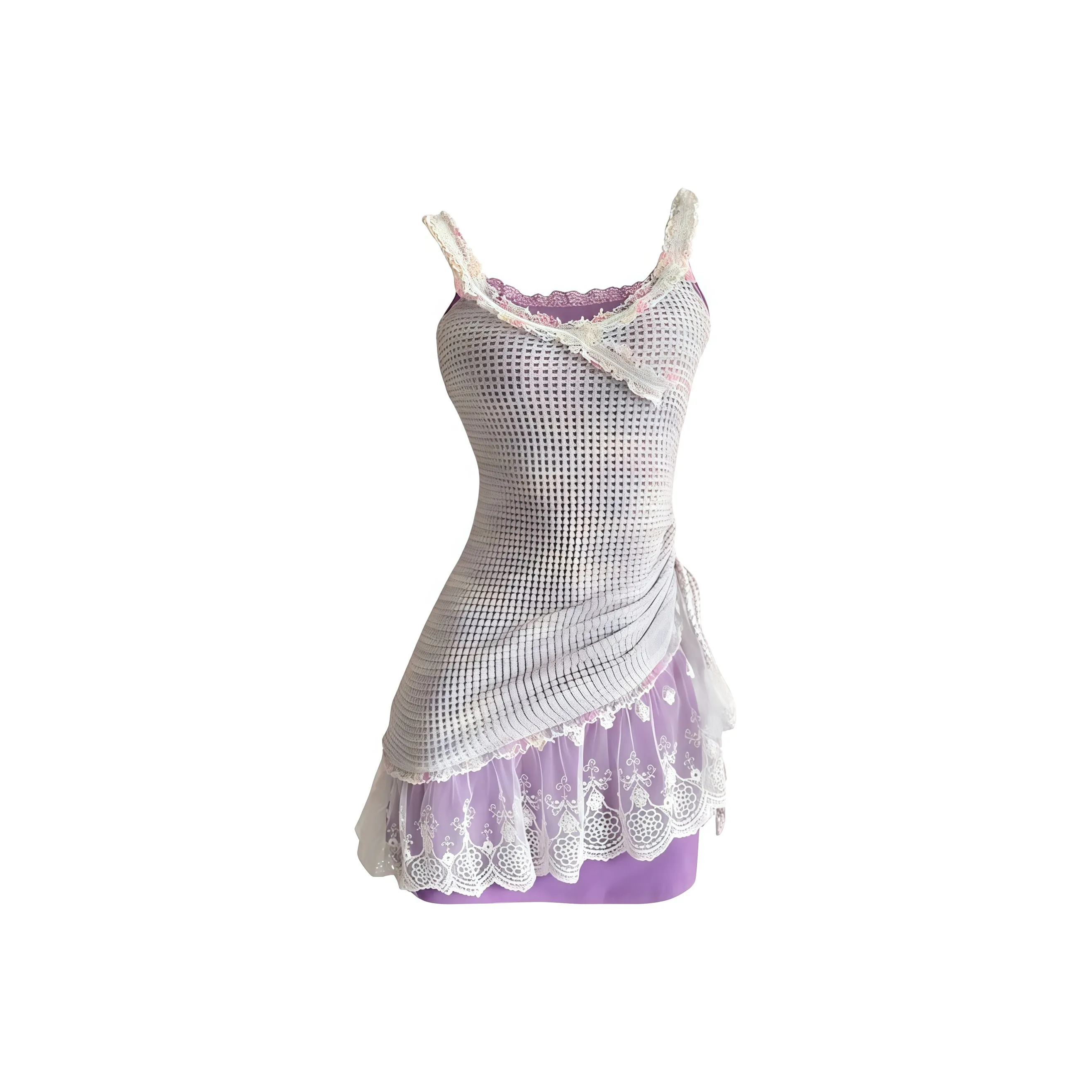 SEAR OFFICIAL Фиолетовый COVER UP+Платье-камзол Женские Слиплатья