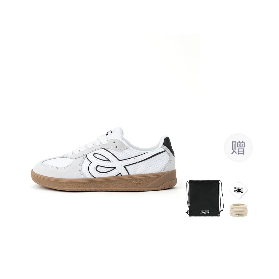 Happy Birds Day X WE FLOWER German Army Trainers Unisex Low Top White