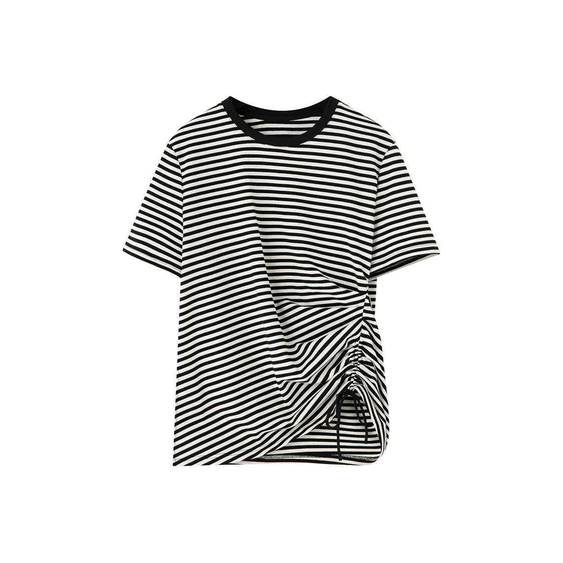 SOON FLOWER Черно-белые полосы Женские футболки