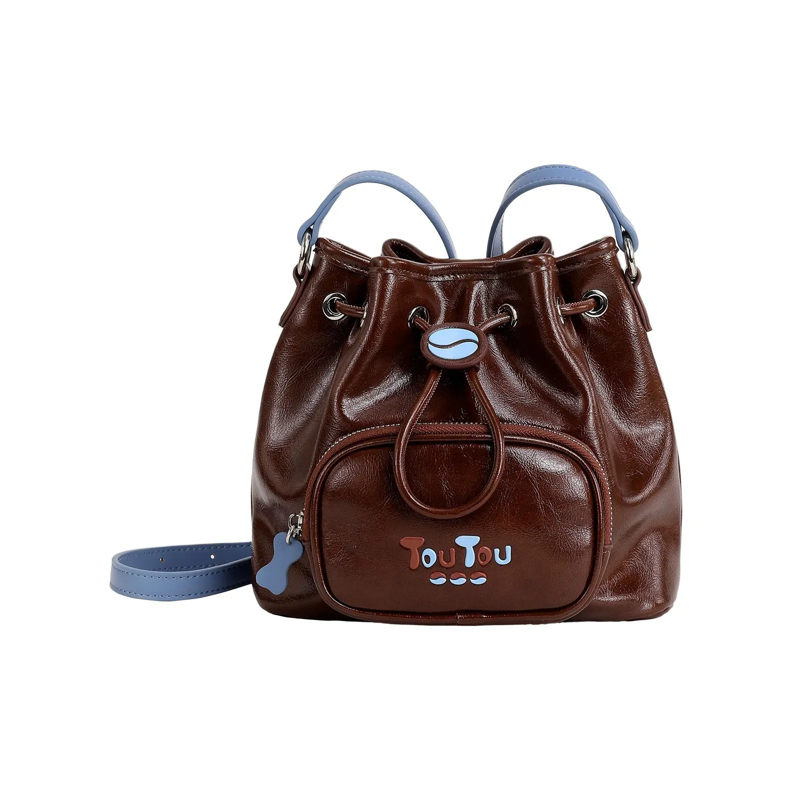 TOUTOU Сумка через плечо из синтетической кожи сумка на плечо обычная женская шоколадно-коричневая