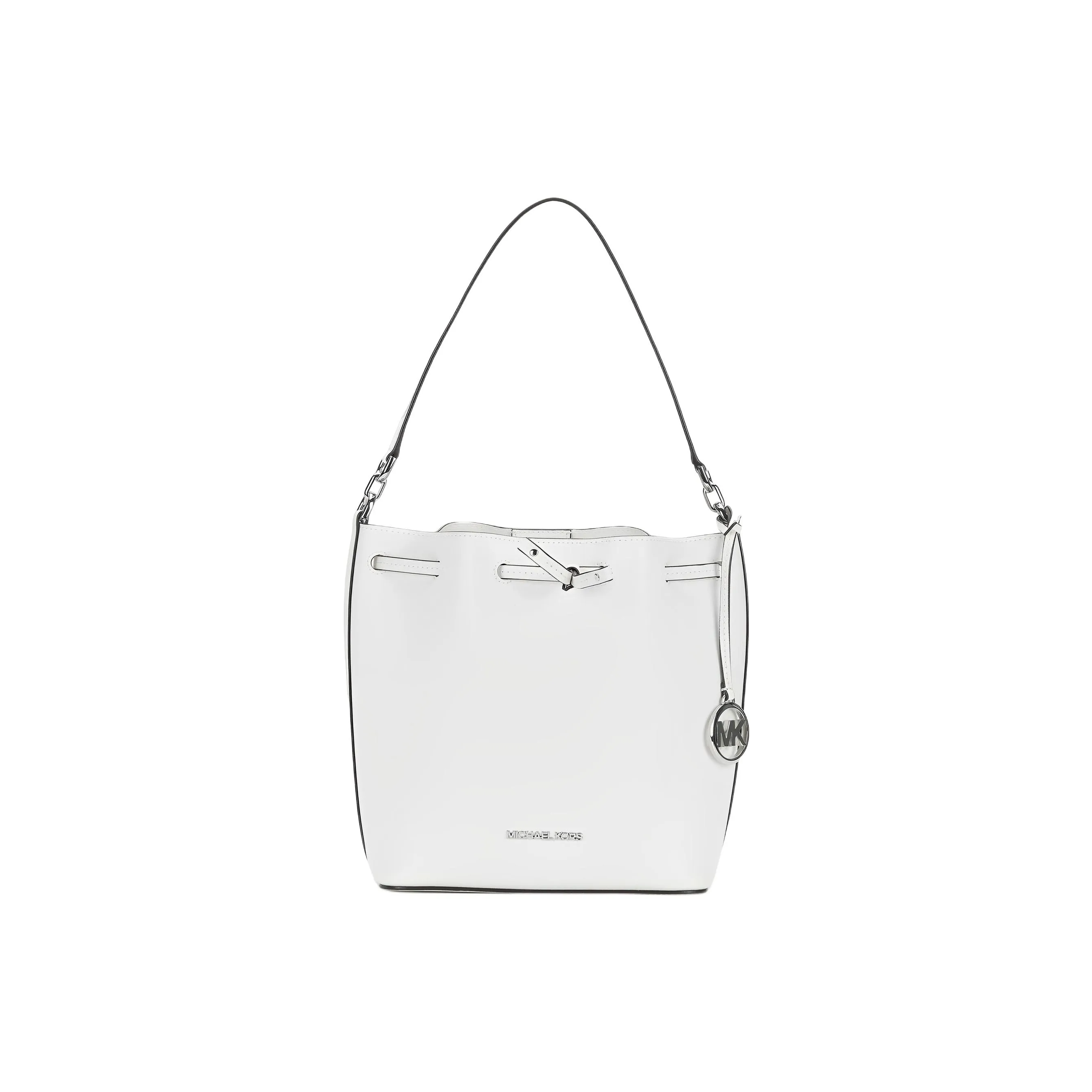 MICHAEL KORS Eden Leather Handbag, Bucket Bag, Shoulder Bag, Crossbody Bag Women's White