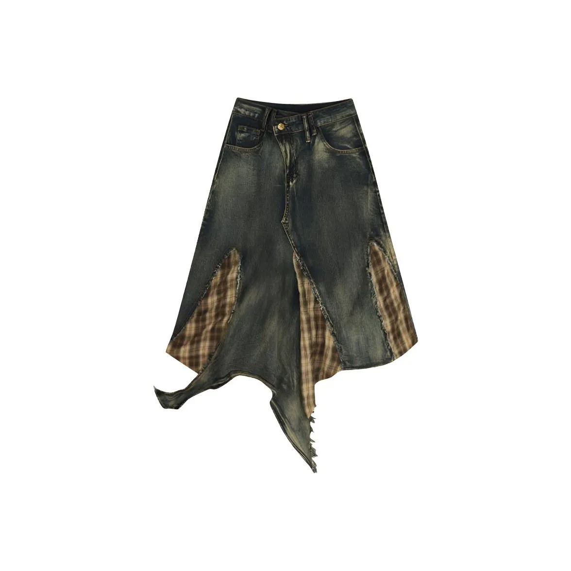 SKYA Темно-синий Женские Джинсовые Длинные Юбки