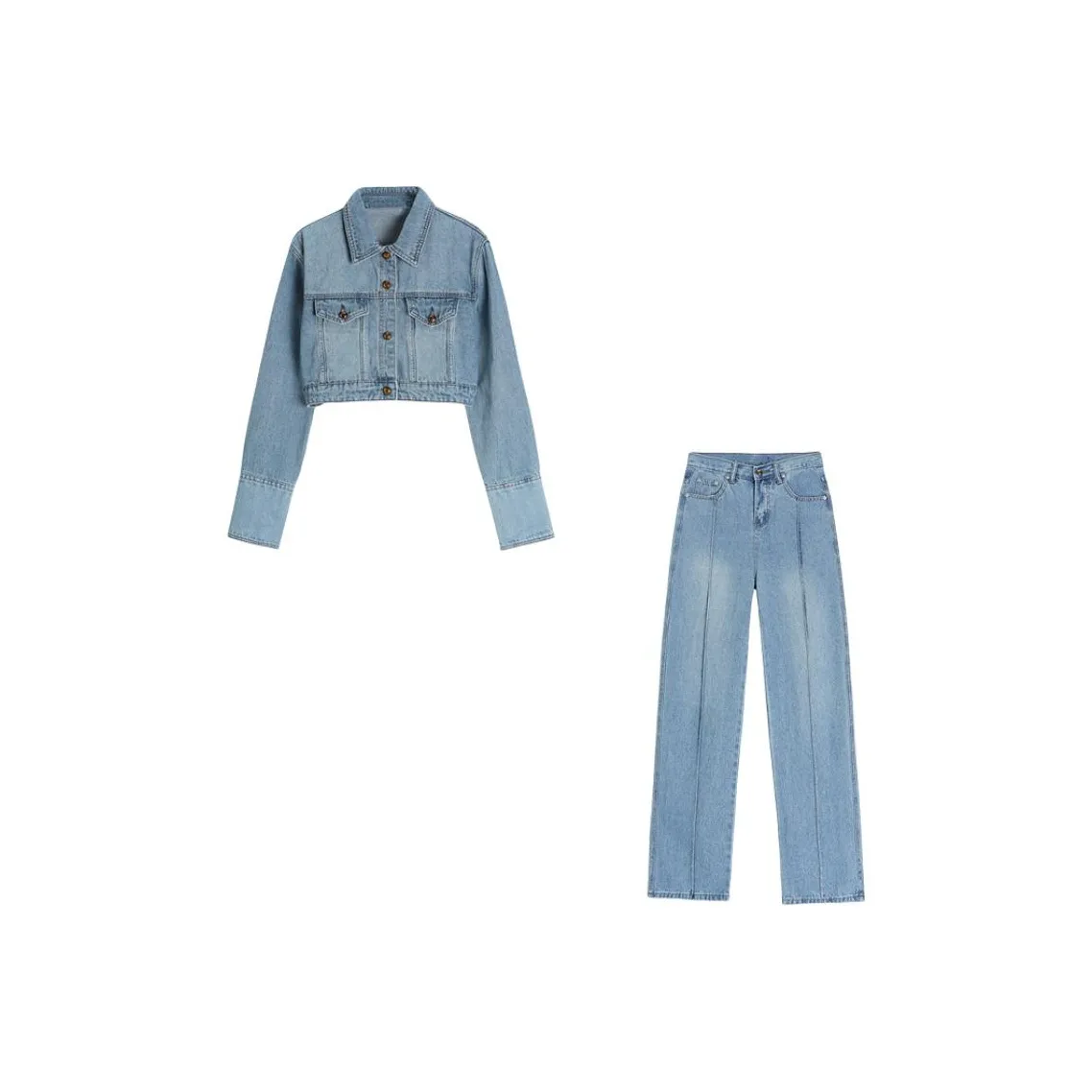 DTLUI Светло-синий Женские Повседневные костюмы