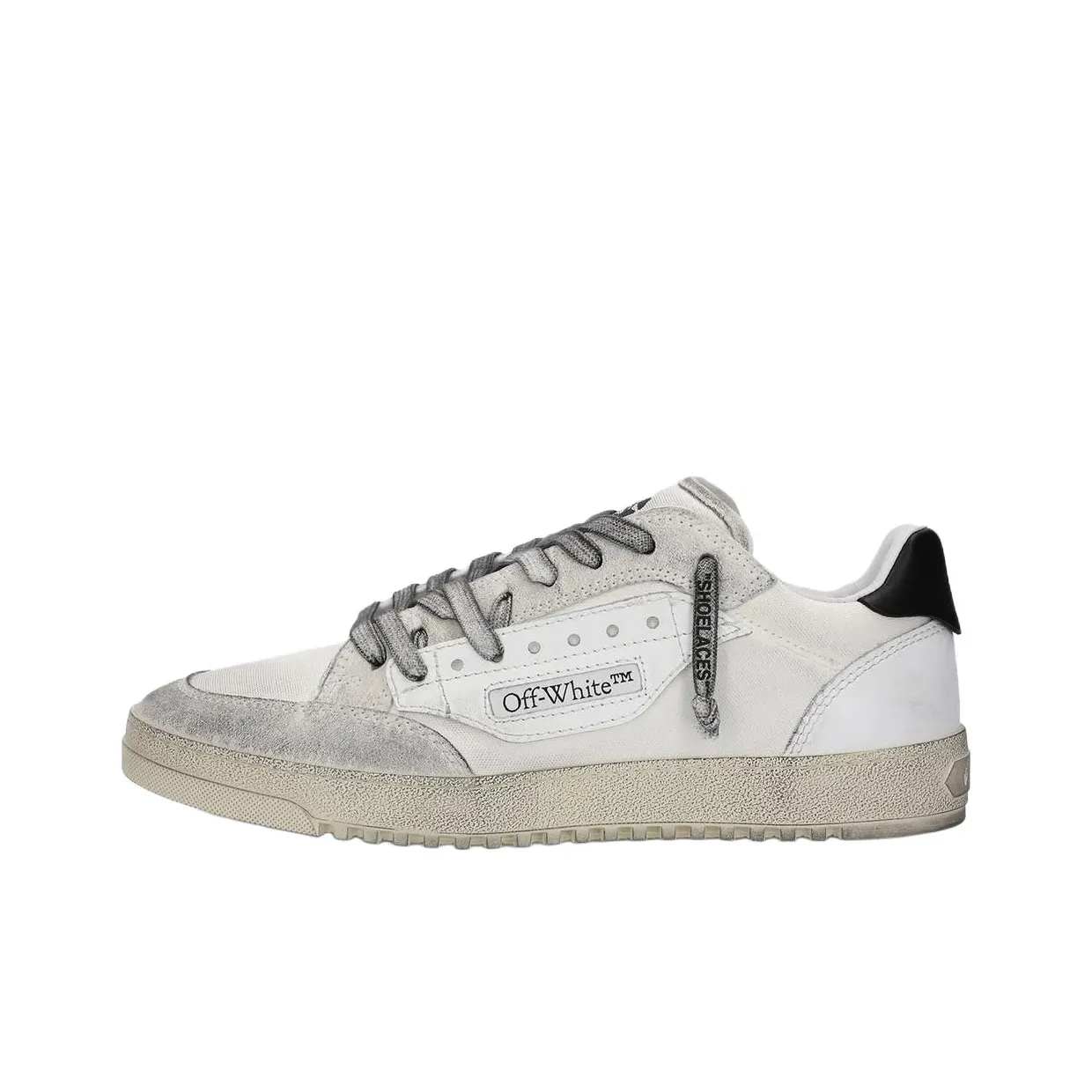 OFF WHITE Zip Tie Stylish Skateboarding Shoes Men's White Vintage Version
