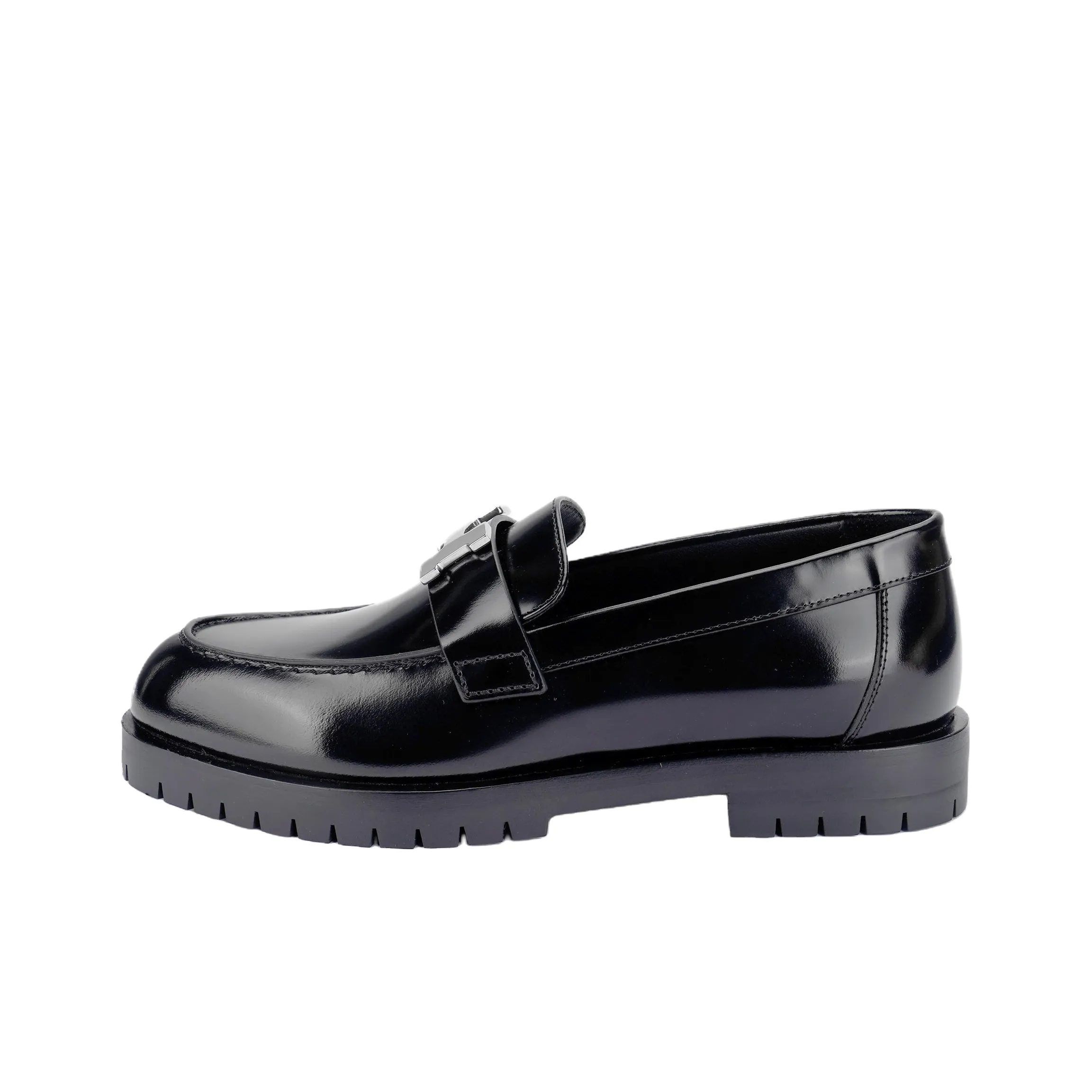 HERMES Faubourg Loafers Women's Black