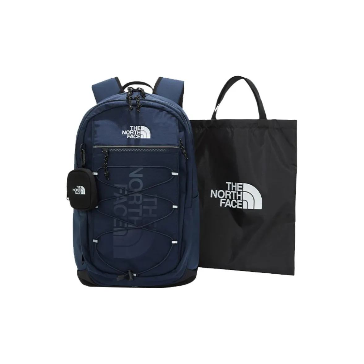 THE NORTH FACE Polyester Backpack Combo Set Unisex Navy Blue