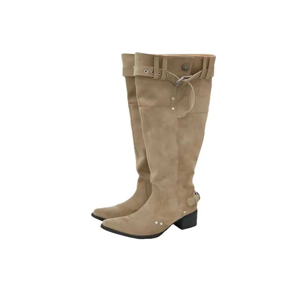 Aimilian Женские сапоги на высоком каблуке цвет хаки