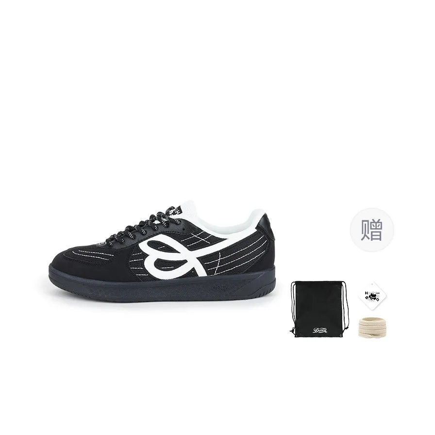 Happy Birds Day X WE FLOWER Skateboard Shoes Unisex Low Top Black