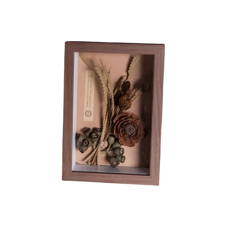 KecoSweet Сушеный Цветочный Дизайн Фоторамка Готовый Товар Ручная Работа
