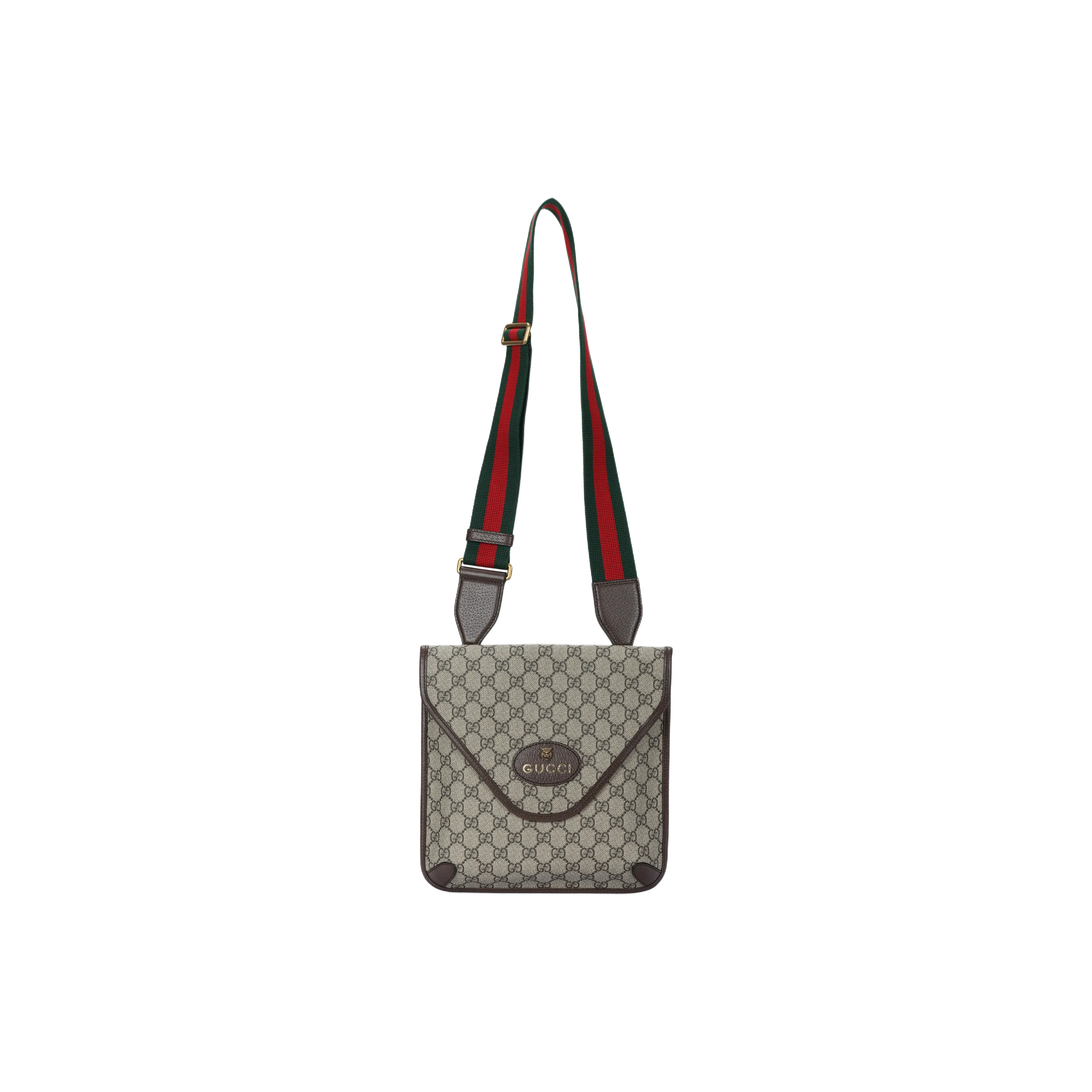 GUCCI Medium Messenger Bag Metal Feline Head Crossbody Bags Men