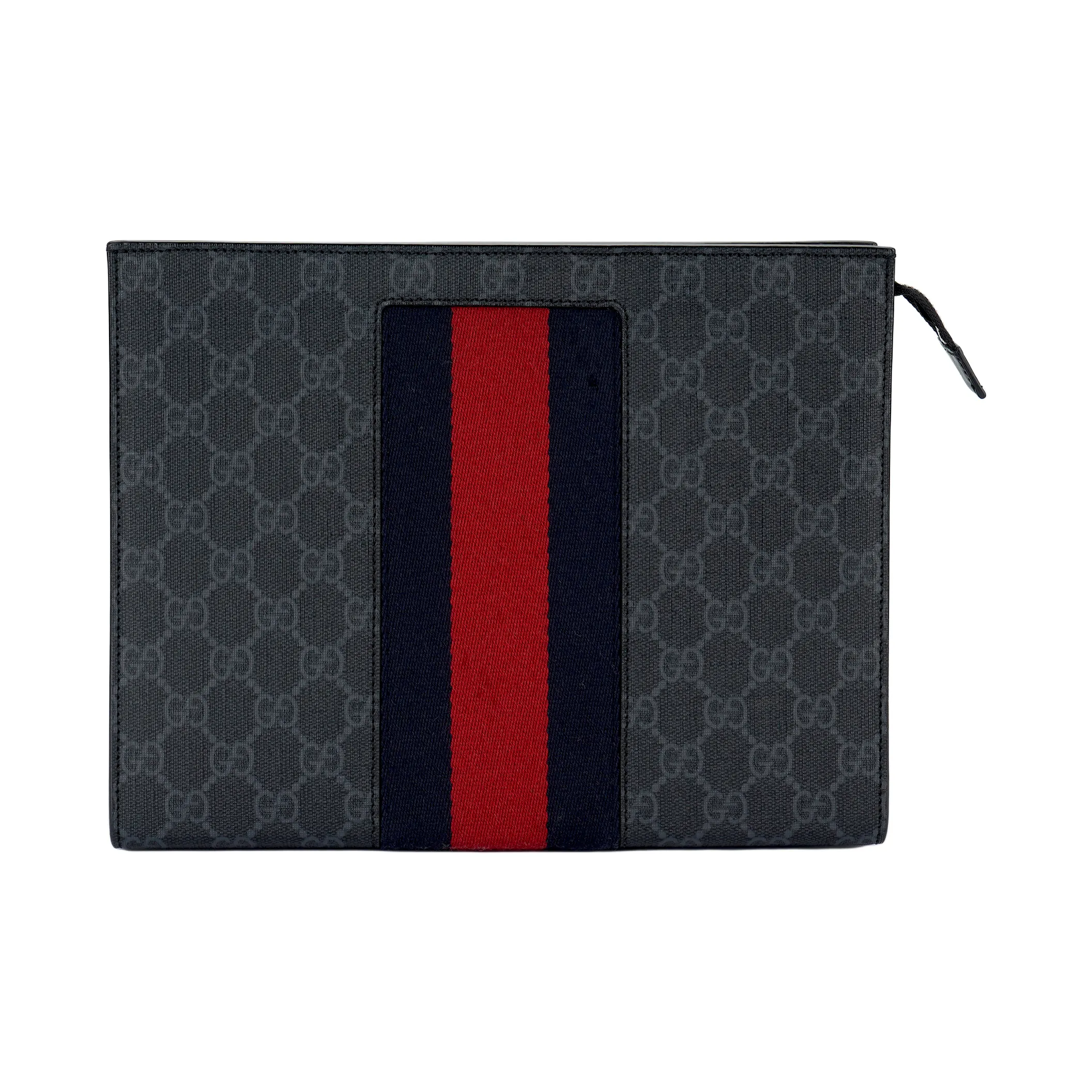 GUCCI Canvas Clutch Regular Men's Black Gray