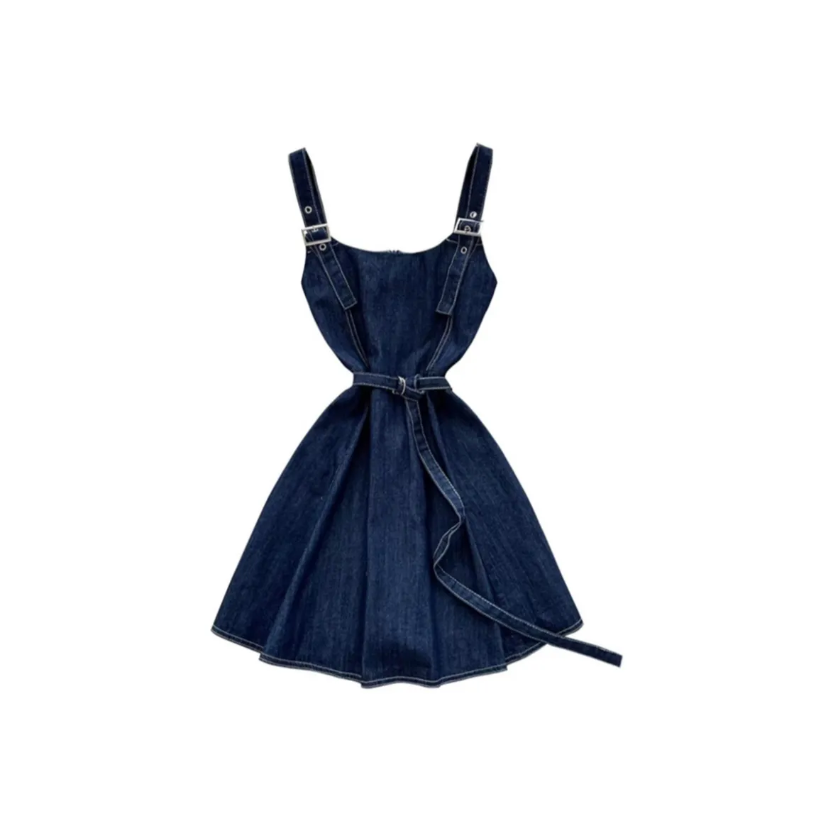 TSKIU Темно-синий Женские Платья без рукавов