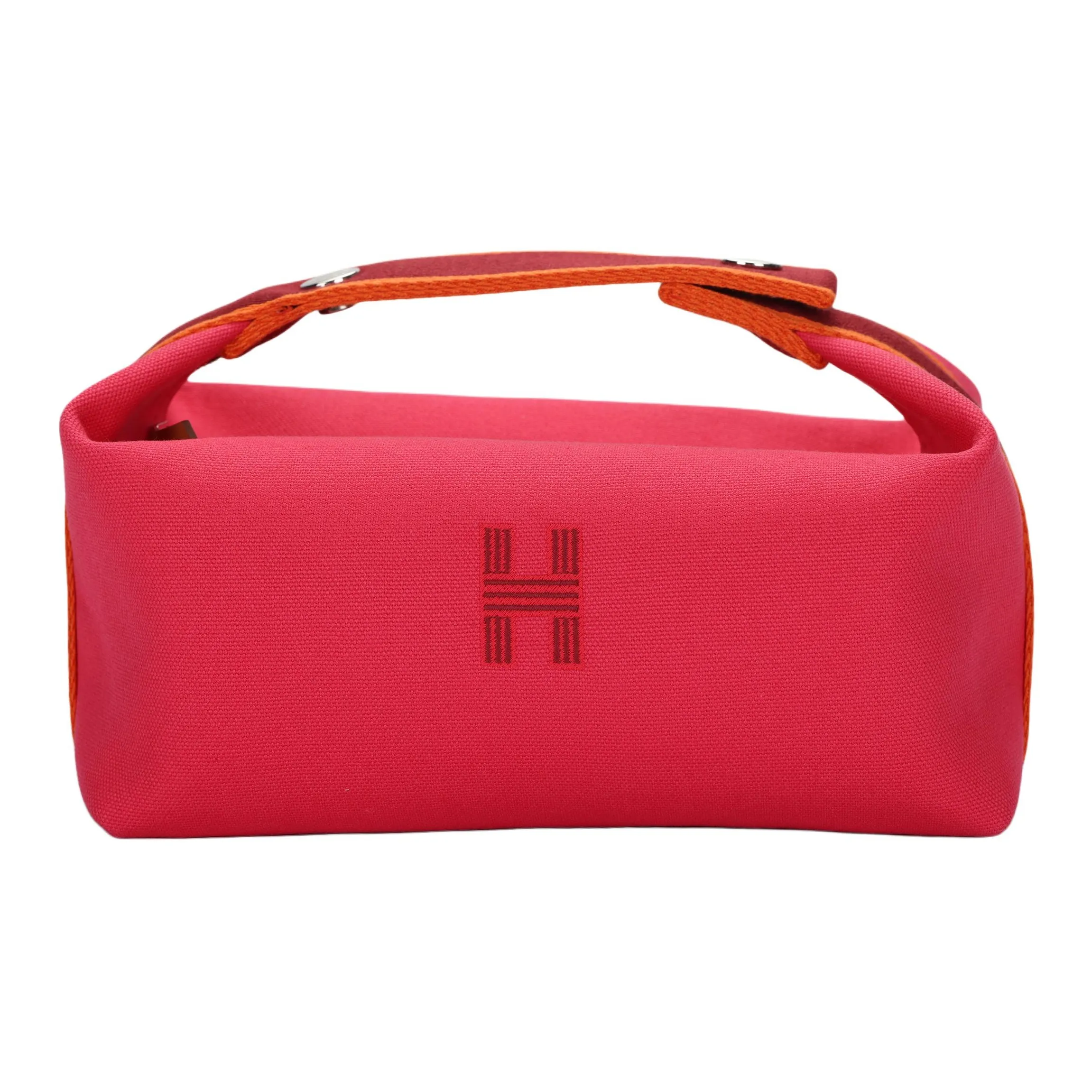 HERMES Bride a Brac Canvas Canvas Bag Storage Bags Toiletry Bags Small Size Women's Hibiscus Multicolor
