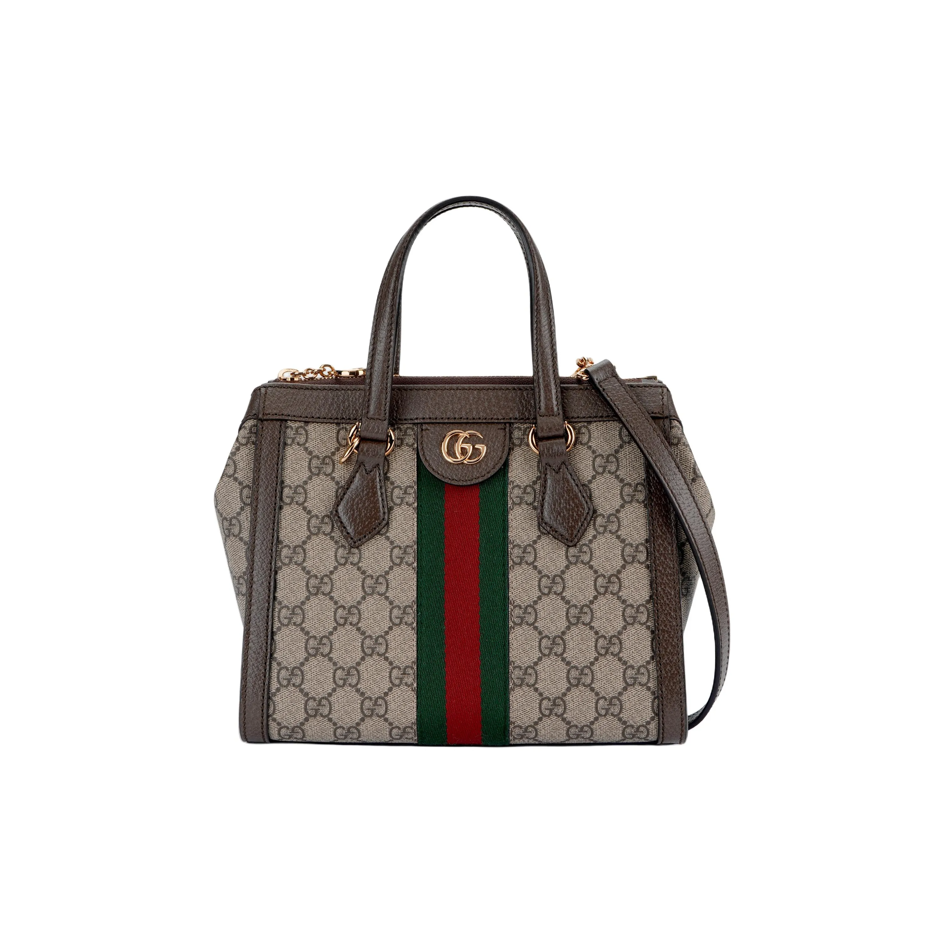 GUCCI Ophidia Canvas Tote Bag, Shopping Bag, Portable Crossbody Bag, Shoulder Bag Unisex Ebony/Brown