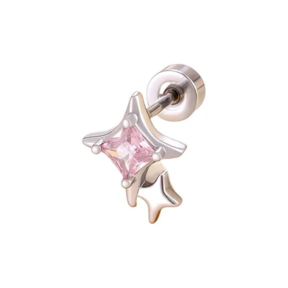 VERENA REINE Титановые стальные серьги-гвоздики для женщин