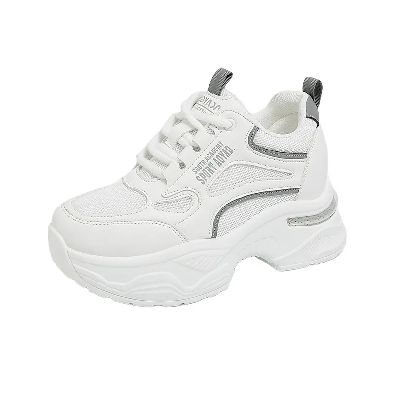 Dragon Dance Дышащие Кроссовки с Низким Верхом и Толстой Подошвой для Увеличения Высоты Женские