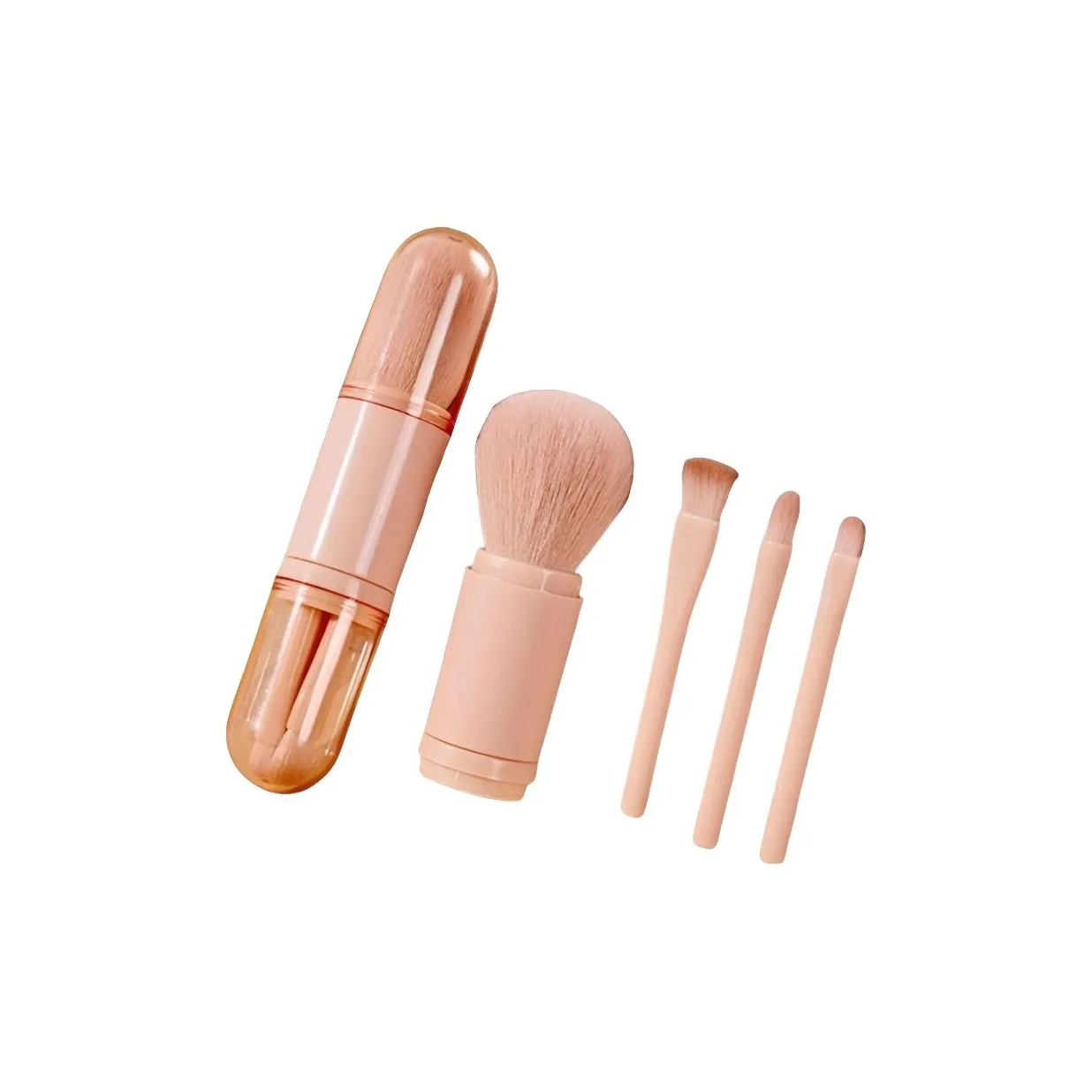 MUXI BABY Кисть для макияжа "Четыре в одном" портативная для путешествий с мягкими щетинами для румян и теней для век подходящая для начинающих