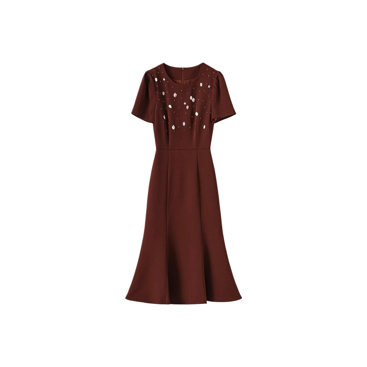 MH Ангора Красный Женские Короткие Платья с Короткими Рукавами