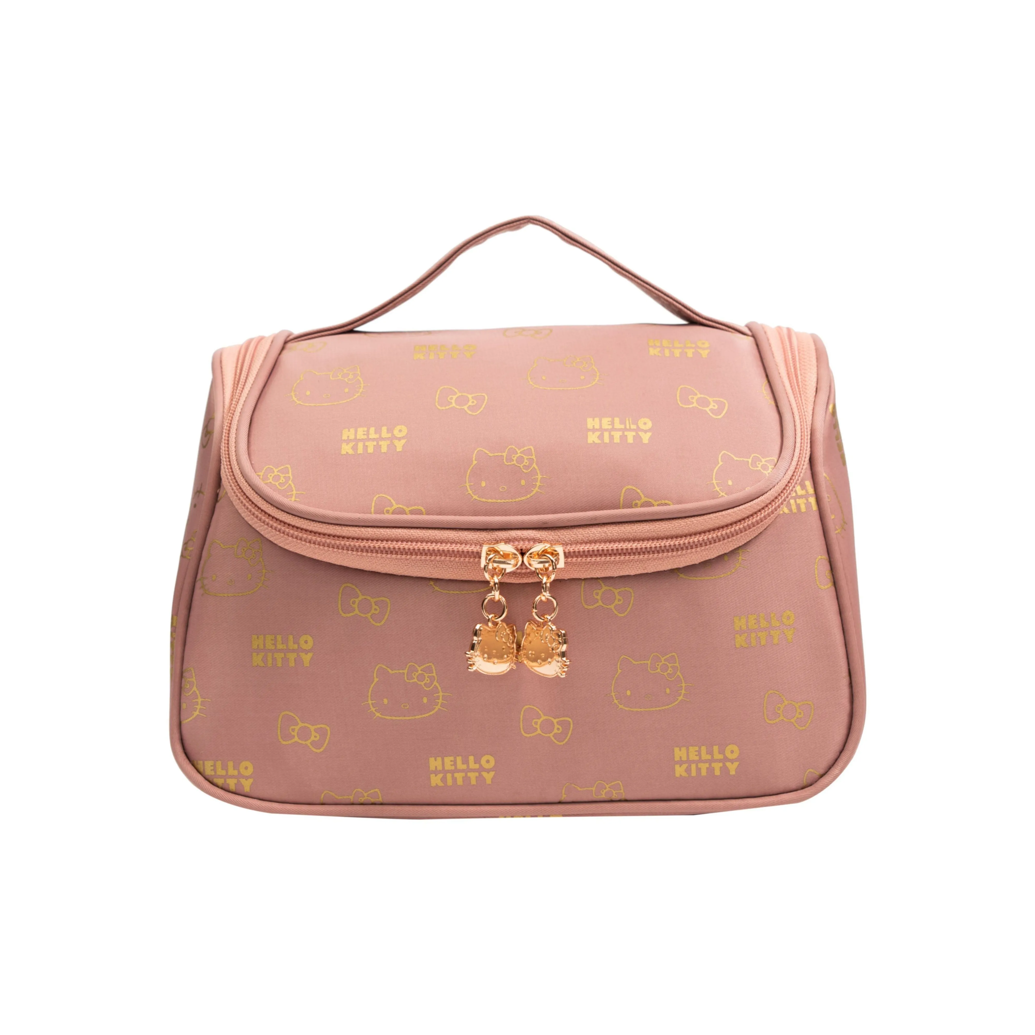 Sanrio Hello Kitty Polyester Косметичка Сумка для туалетных принадлежностей Путешественный мешок для хранения Унисекс Розовый