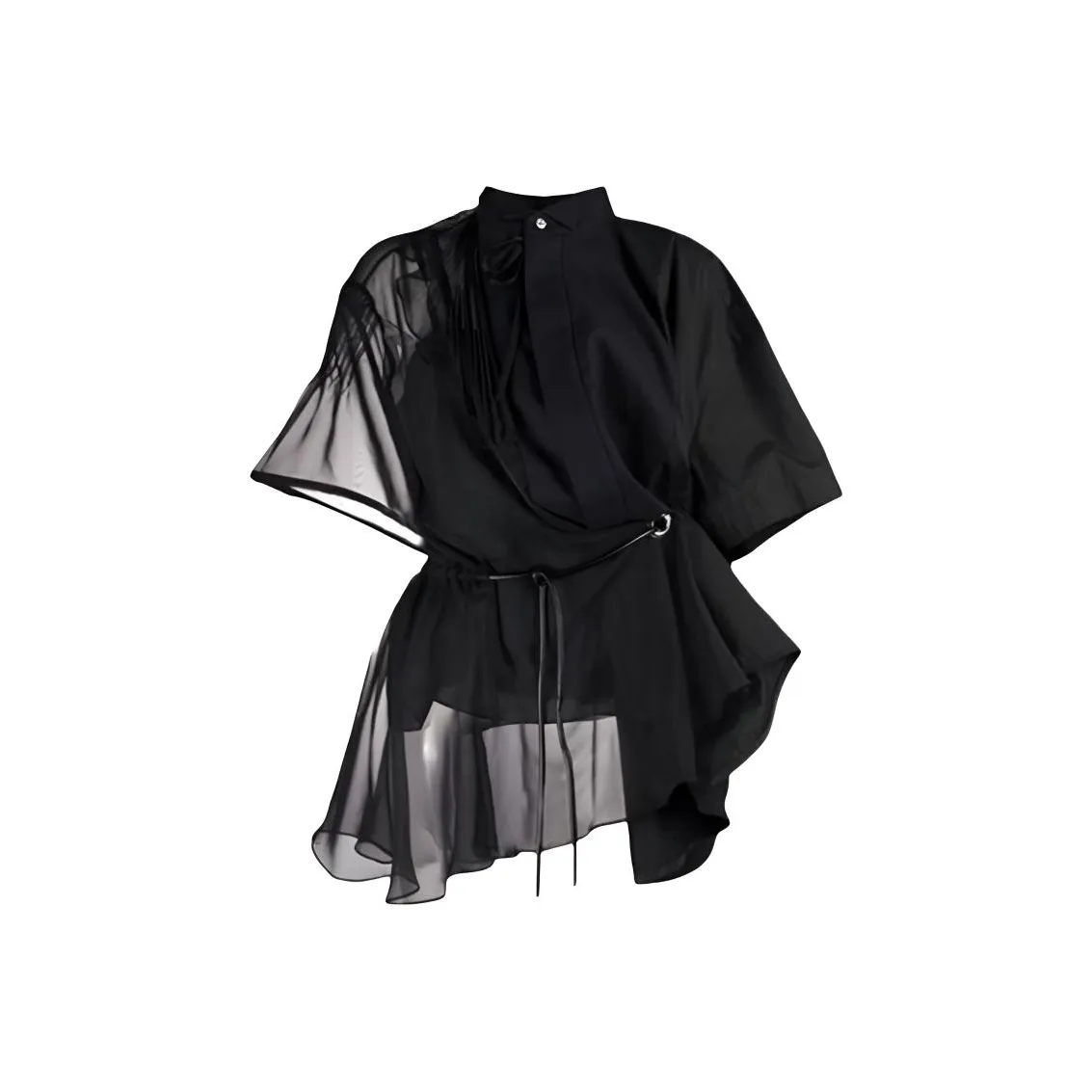 Leather Cat Черные Женские Рубашки