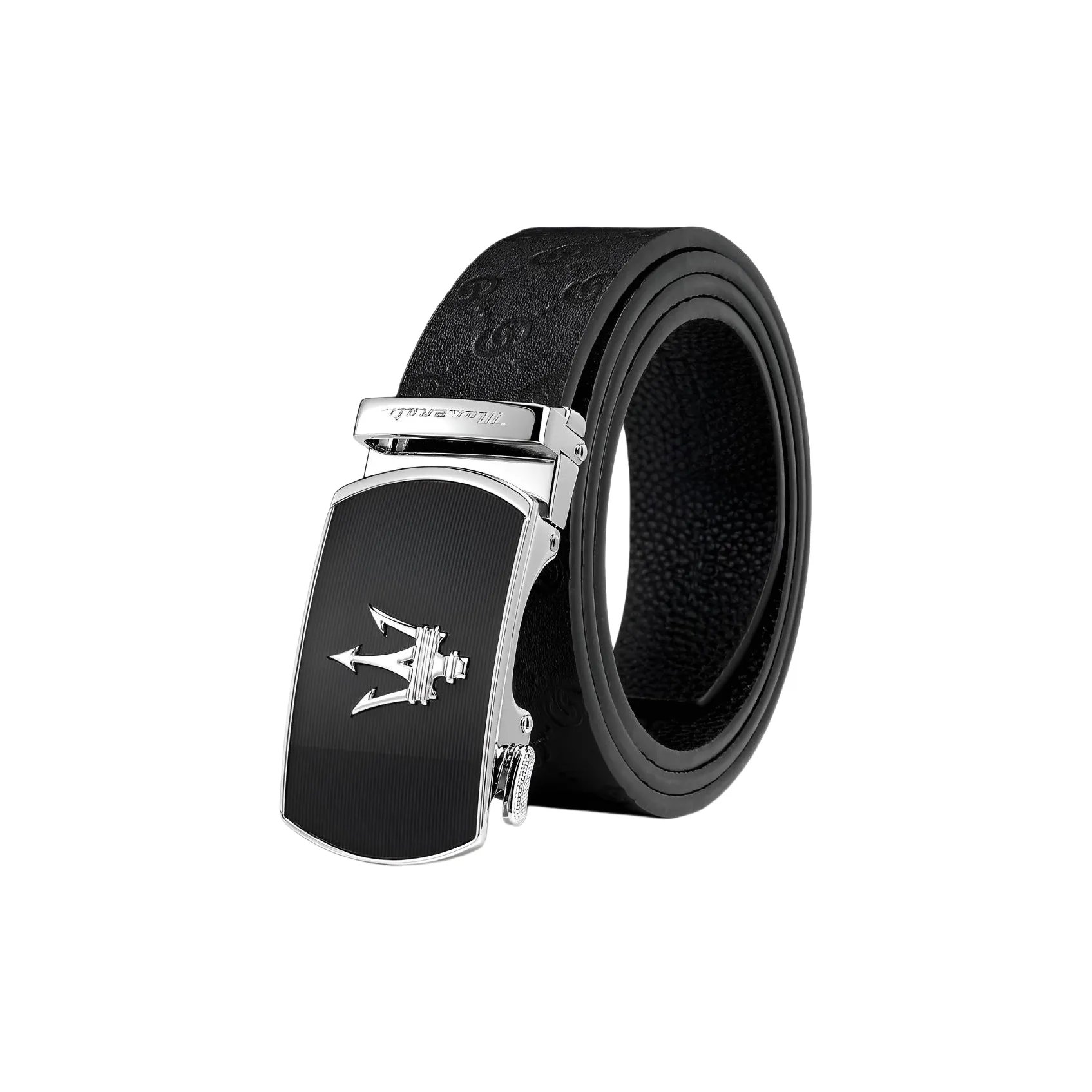 Maserati Ремень из коровьей кожи Мужской Черный Ширина 3,5 см