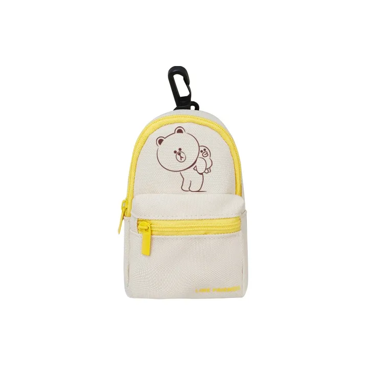 LINE FRIENDS Полиэстер Чехол для наушников Мини Унисекс Бежевый Желтый