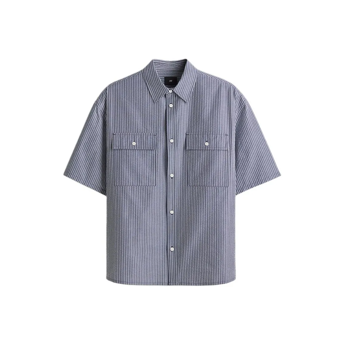 H M Blue Men's Shirts H M Синие Мужские Рубашки