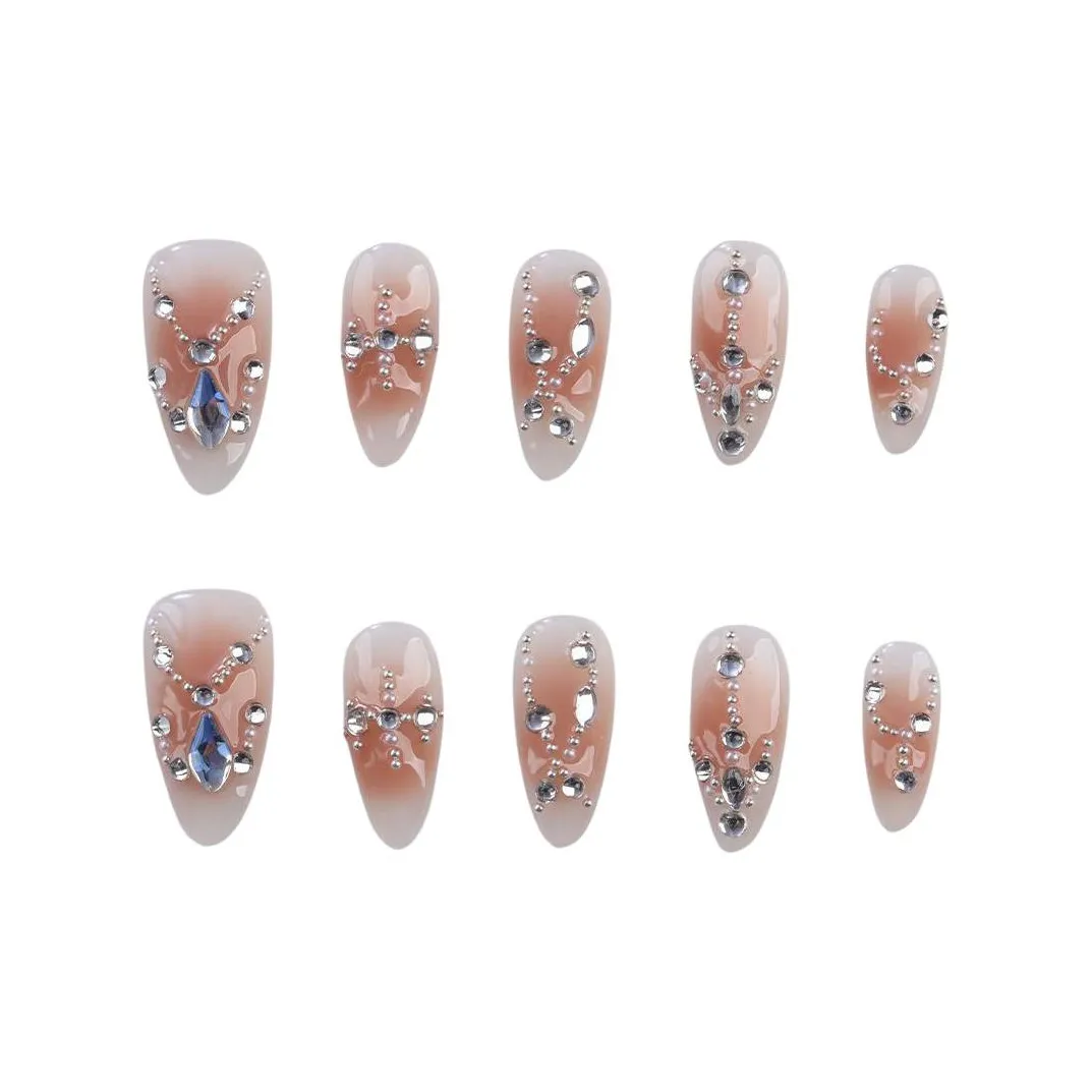 YIYIHE Розовый Румяна Смешанный Сверкающий страз Средний LADDER Розовый Румяна Стойкий Стразы Embellished