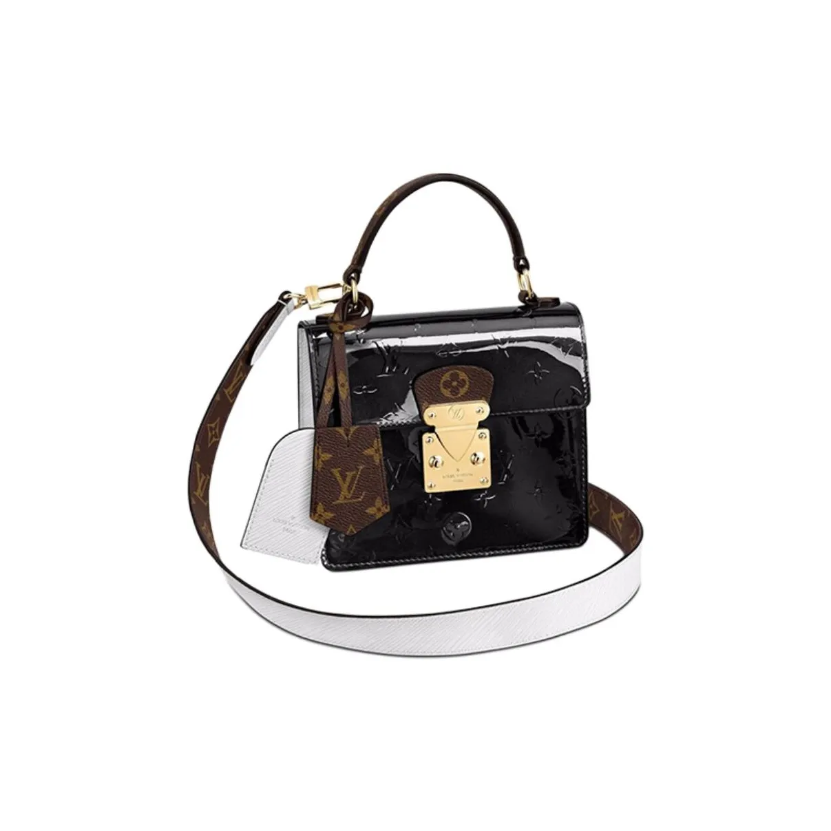 LOUIS VUITTON Cow Leather Handbag, Crossbody Bag, Shoulder Bag Women's Black