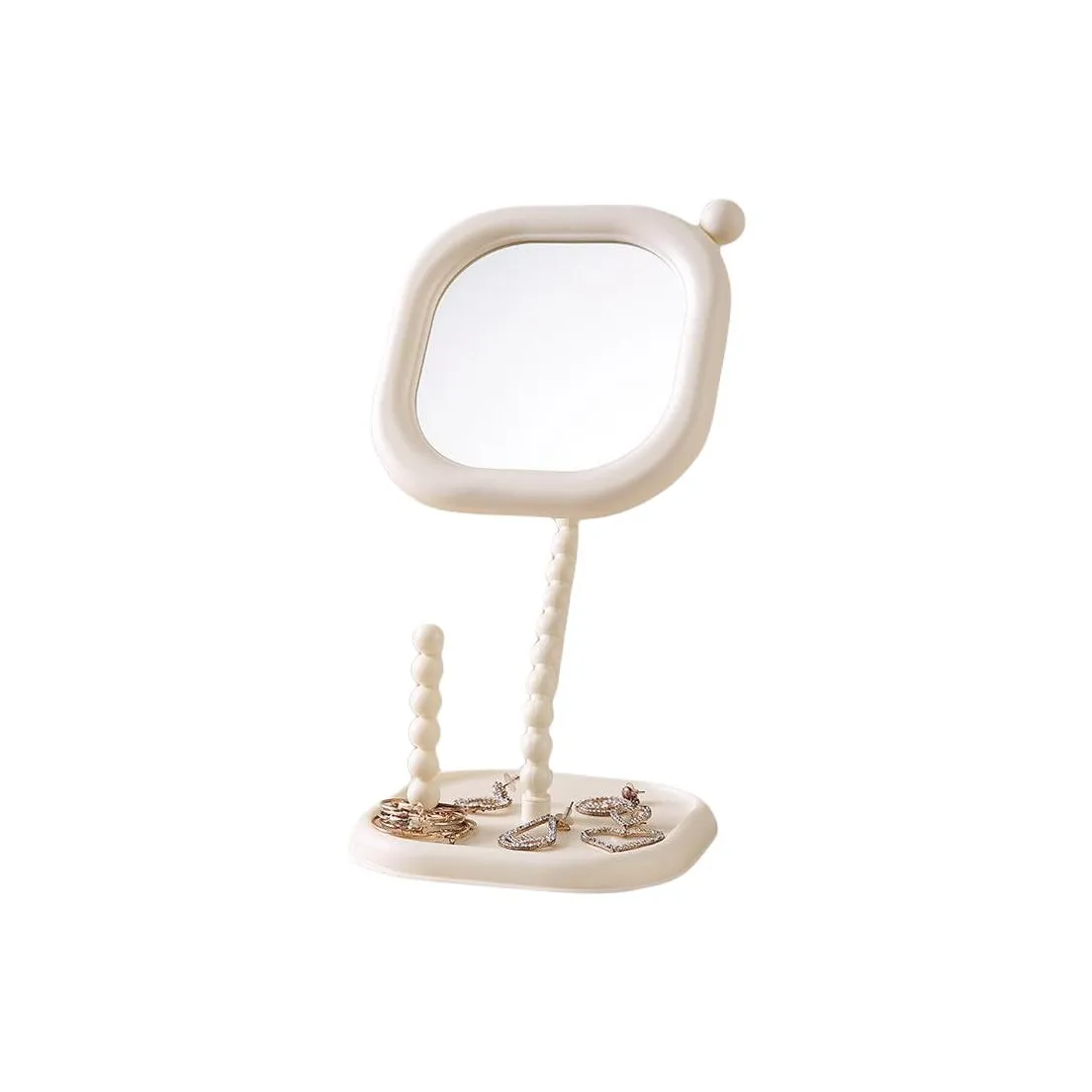 PILLOWMAN Индивидуальный Креативный Зеркало для макияжа Настольное Вращающееся Квадратное Зеркало для макияжа HD Портативное