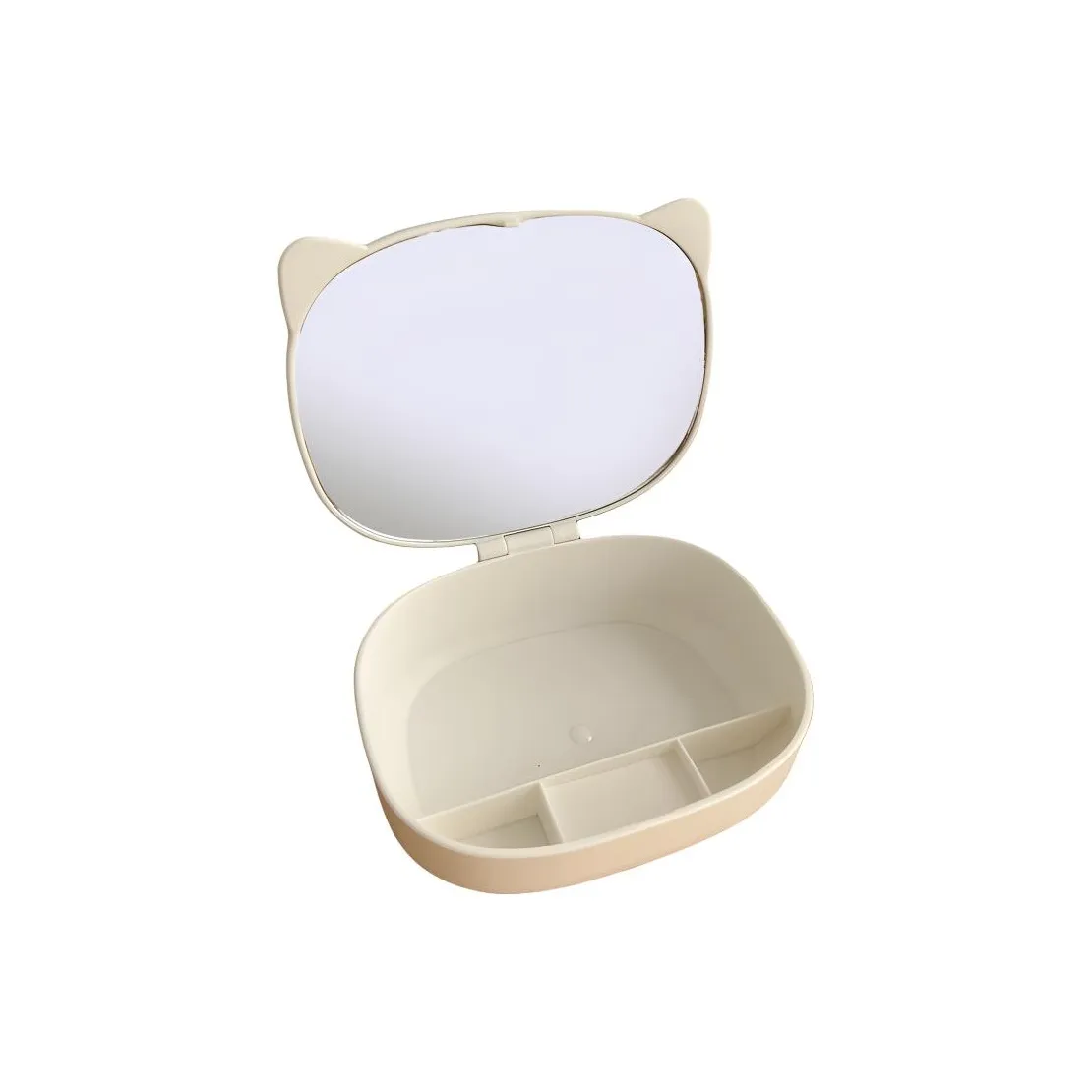 PILLOWMAN Милый складной зеркало для макияжа с функцией хранения портативный настольный для дома и общежития маленький размер