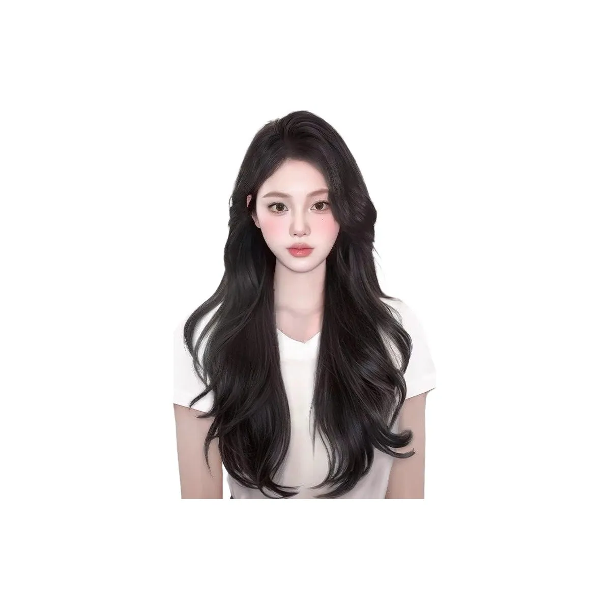 Перука Sweet Pillow House Full Head Lace Front Medium Elegance Big Wave Lazy Natural Full Wig High Temperature Yarn