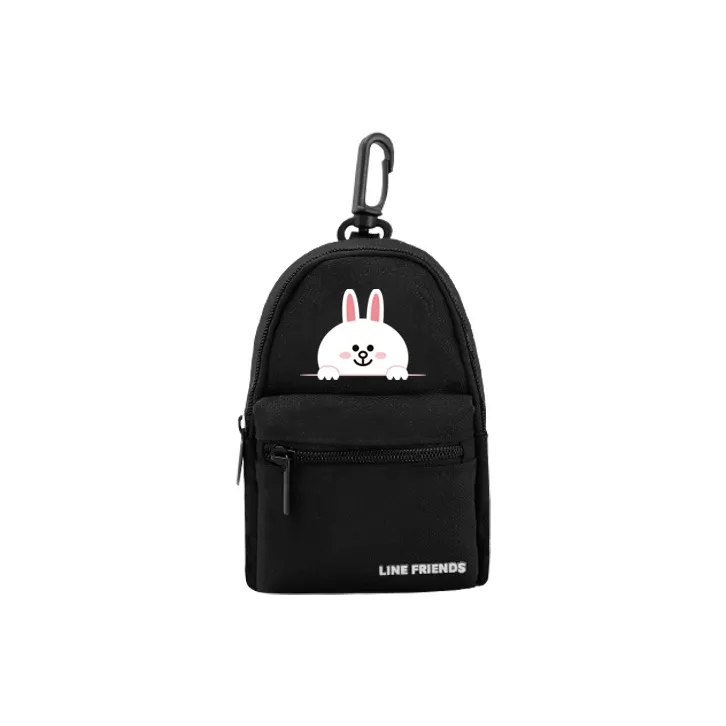 LINE FRIENDS Полиэстер Монета Кошелек Мини Унисекс Черный