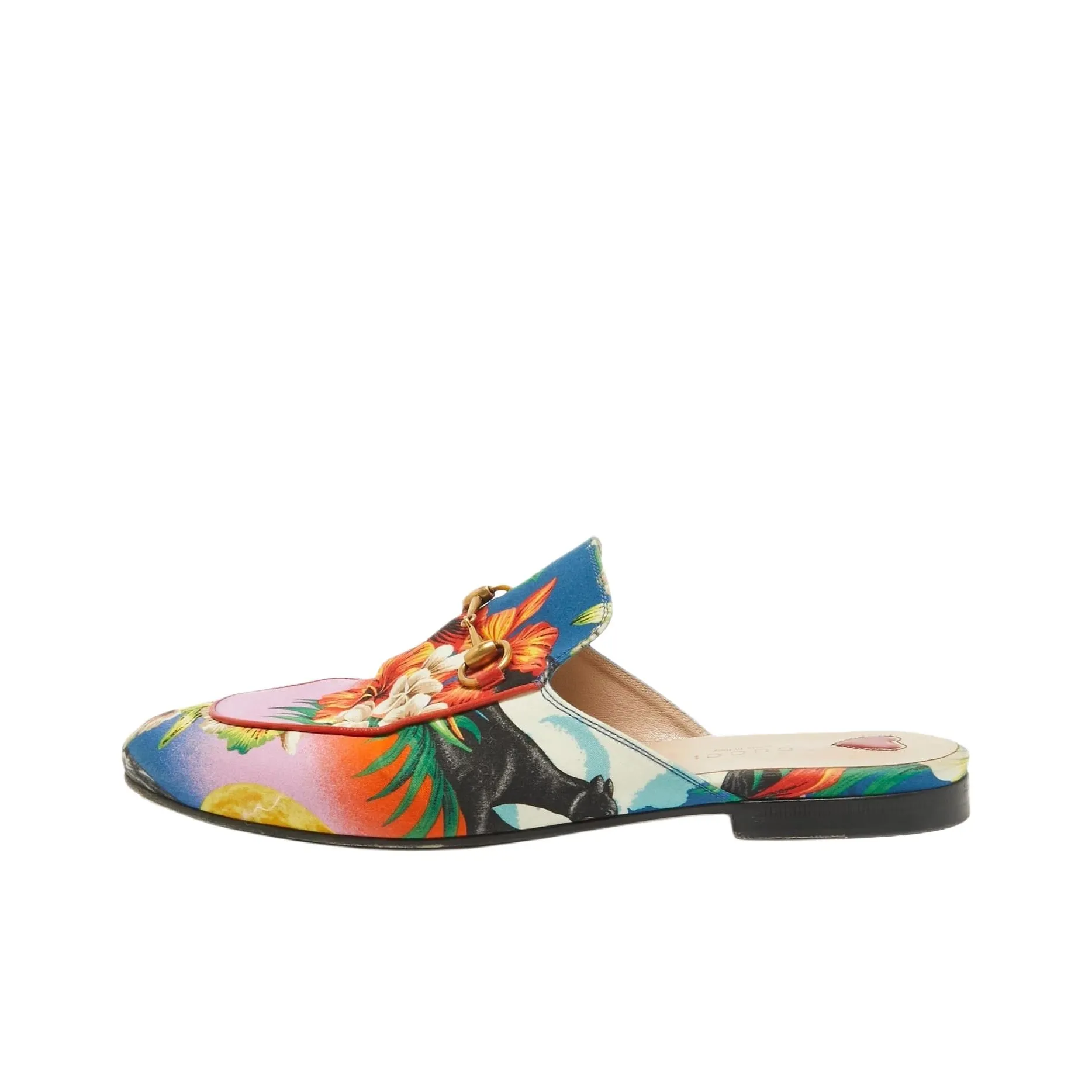 GUCCI Тихие Домашние тапочки Женские Сине-оранжевый