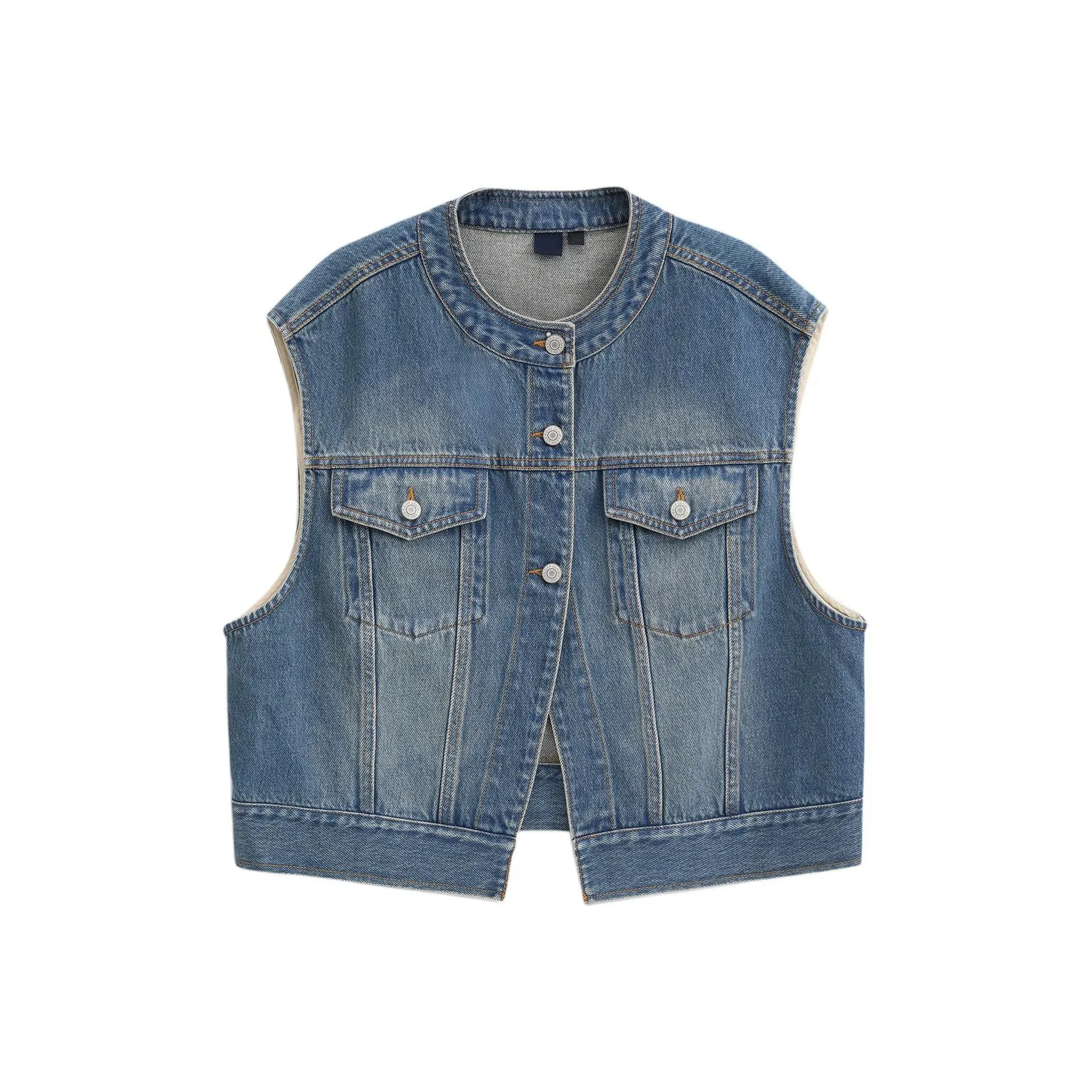 GAP совместный бренд Средняя стирка Женские жилеты