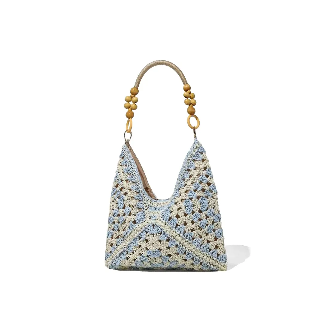 ADOONGA Плетеная сумка через плечо стандартная женская синяя