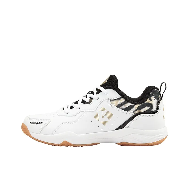 KUMPOO Амортизация Противоскользящая Поддержка Низкий Верх Бадминтон Обувь Унисекс Белый Черный