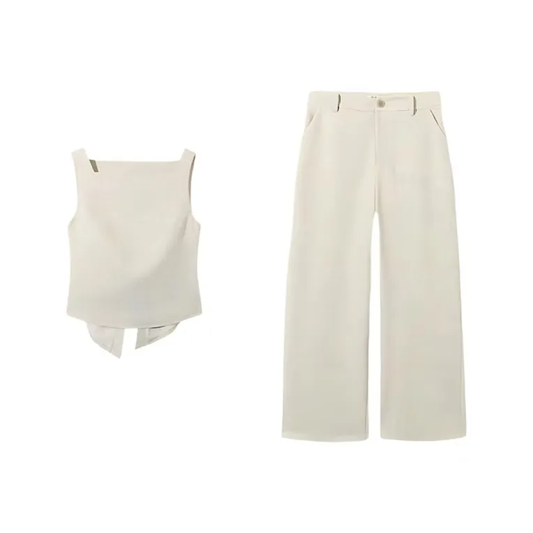 TIBINB Топ и Штаны Женские Повседневные Костюмы