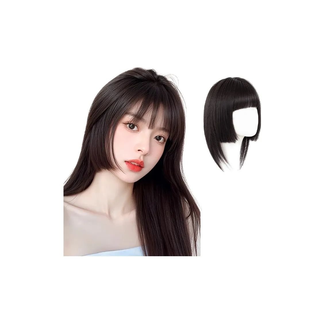 TIANKONGSHU Принцесса Волосы Заплатка Парик Короткие Прямые Волосы