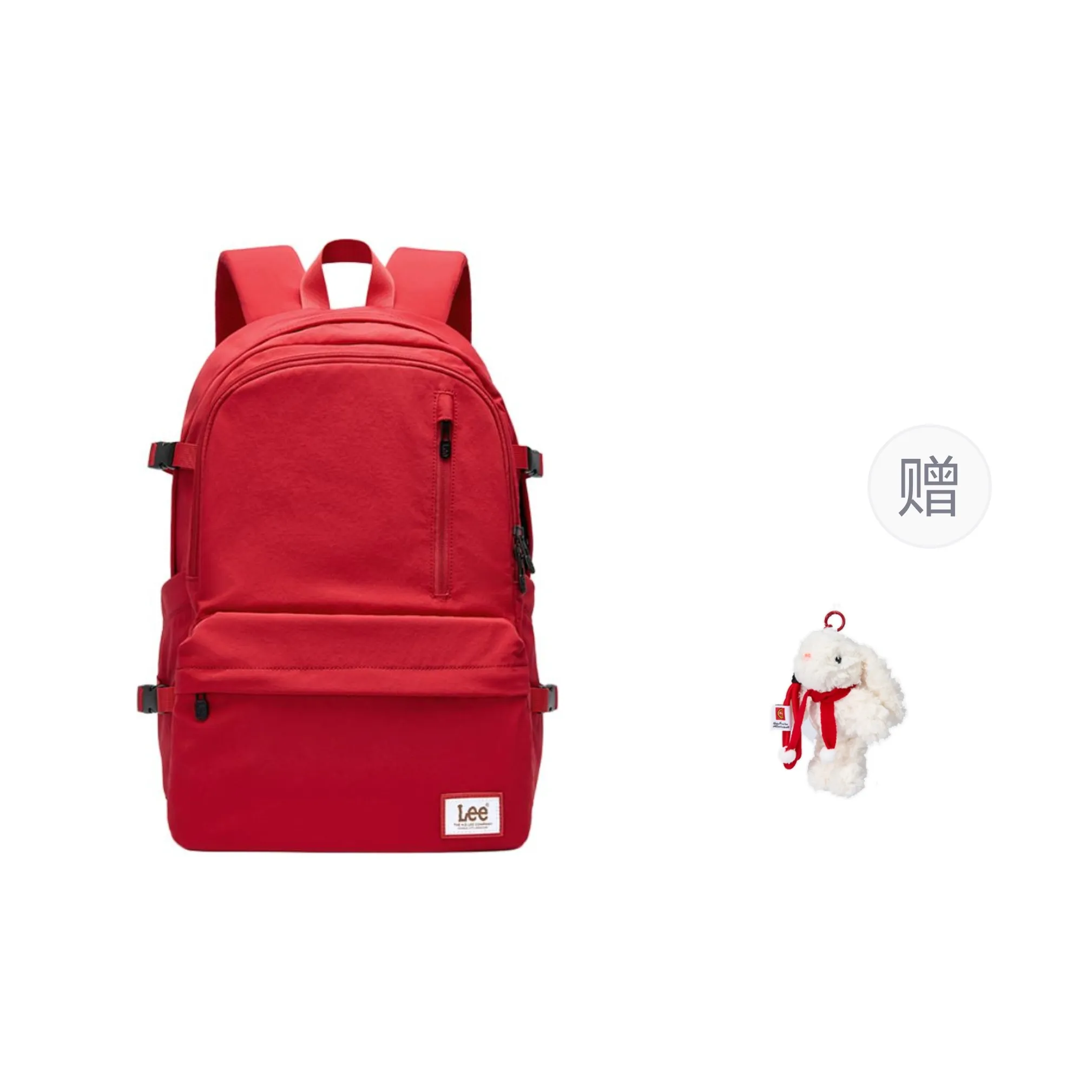 Lee Fabric University Student Travel Backpack Women's Preppy Red